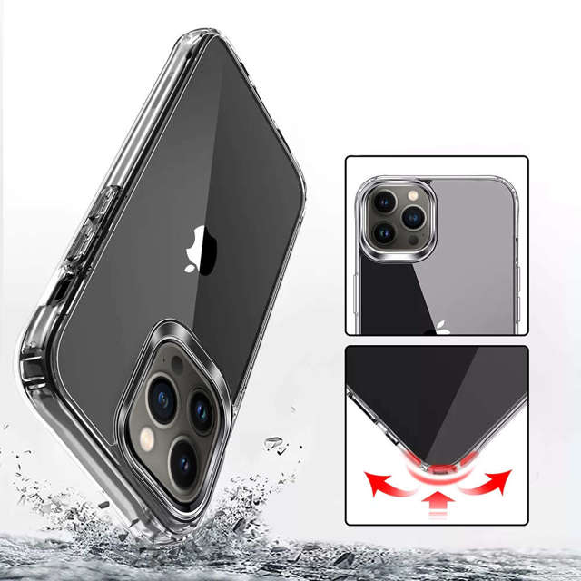 Alogy Etui na telefon ochronne obudowa Hybrid Case do Apple iPhone 13 Pro Max Przezroczyste