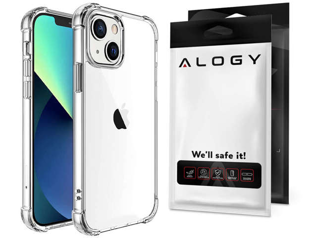 Alogy Etui na telefon pancerne ShockProof do Apple iPhone 13 6.1 Przezroczyste