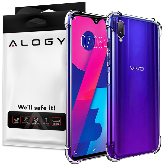 Alogy Etui na telefon pancerne ShockProof do Vivo Y93 Przezroczyste