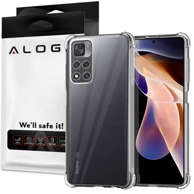 Alogy Etui na telefon pancerne ShockProof do Xiaomi Redmi Note 11 Przezroczyste