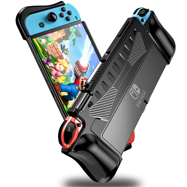 Alogy Etui obudowa do Gamepad Pad Nintendo Switch OLED case Czarny