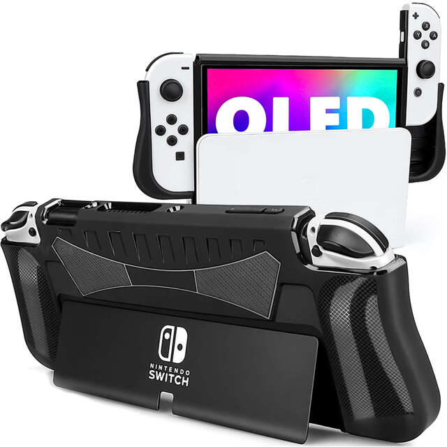 Alogy Etui obudowa do Gamepad Pad Nintendo Switch OLED case Czarny