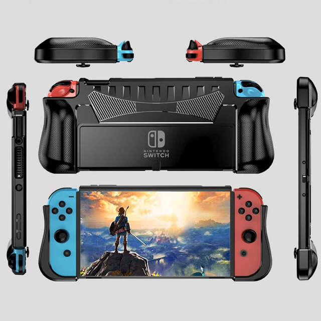 Alogy Etui obudowa do Gamepad Pad Nintendo Switch OLED case Czarny