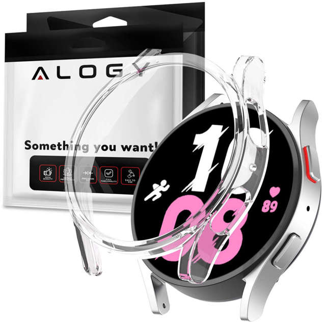 Alogy Etui ochronne PC nakładka do Samsung Galaxy Watch 5 40mm Clear