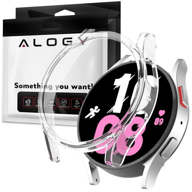 Alogy Etui ochronne PC nakładka do Samsung Galaxy Watch 5 40mm Clear