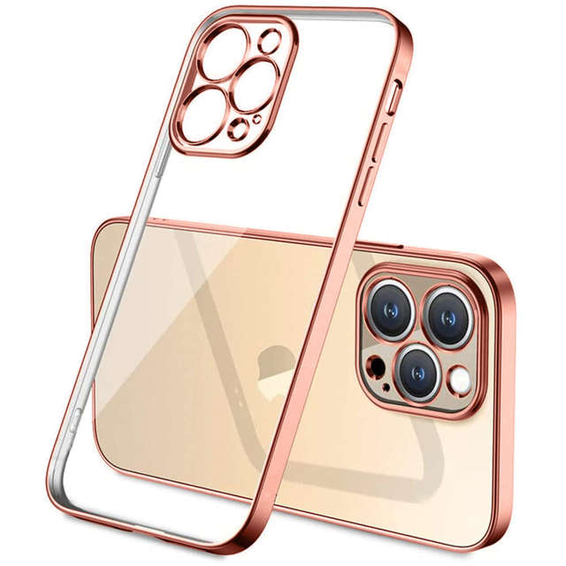 Alogy Etui ochronne TPU Luxury Case z osłonką na aparat do Apple iPhone 13 Pro różowo-przezroczyste