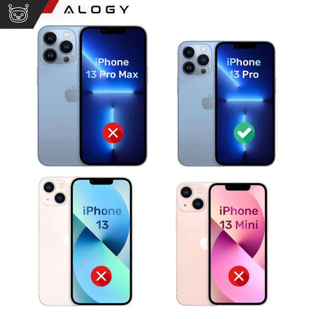 Alogy Etui ochronne do iPhone 13 Pro Ring Case obudowa na telefon do MagSafe Granatowe