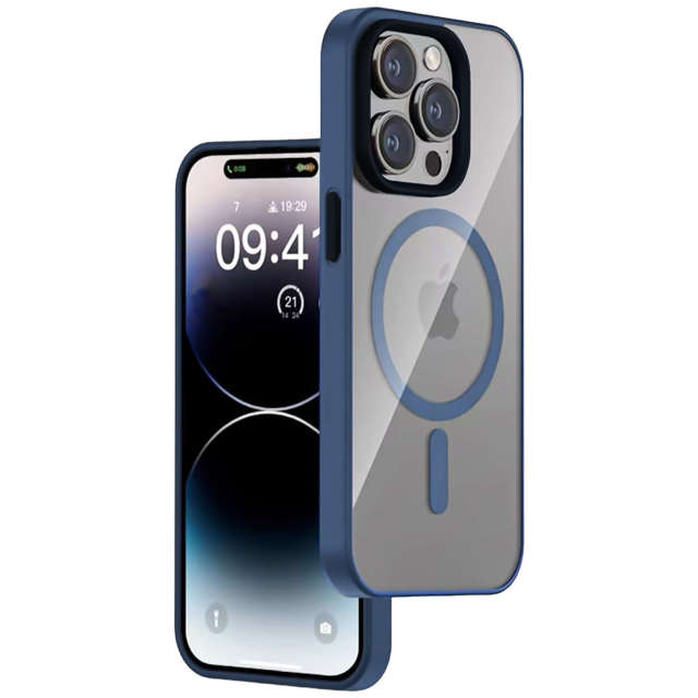 Alogy Etui ochronne do iPhone 14 Pro Ring Case obudowa na telefon do MagSafe Granatowe