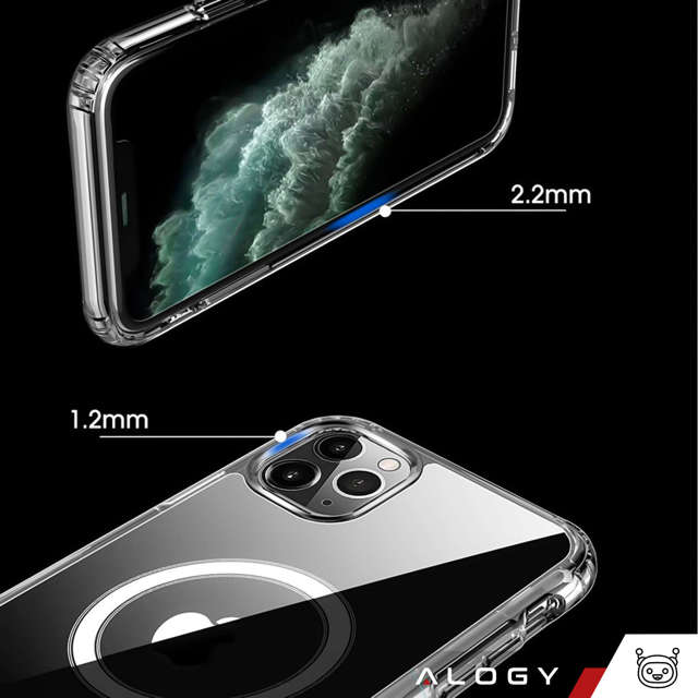 Alogy Etui ochronne na telefon MagSafe Clear Case do Apple iPhone 11 Pro Max Przezroczyste