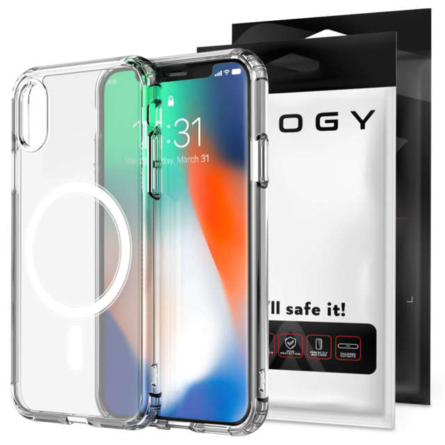 Alogy Etui ochronne na telefon MagSafe Clear Case do Apple iPhone X / XS Przezroczyste