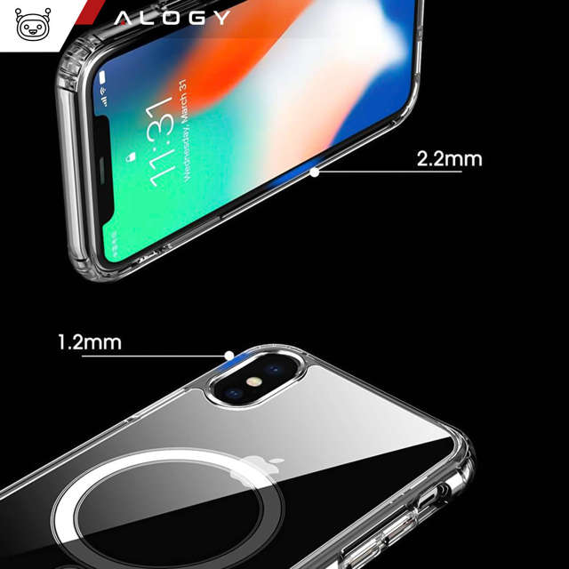 Alogy Etui ochronne na telefon MagSafe Clear Case do Apple iPhone X / XS Przezroczyste