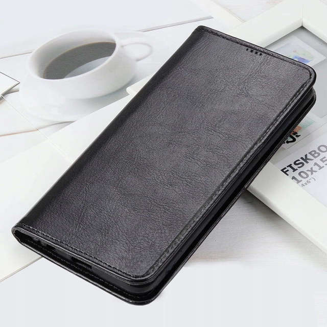 Alogy Etui ochronne z klapką skórzany portfel Wallet Case obudowa na telefon do Samsung Galaxy A54 Czarny