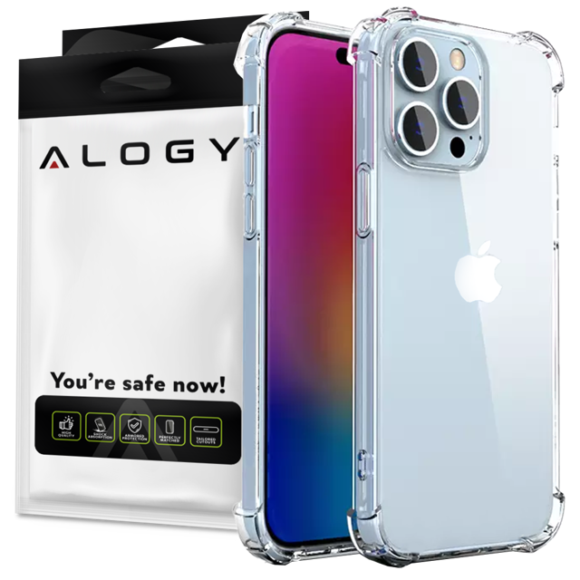 Alogy Etui pancerne na telefon ShockProof do Apple iPhone 14 Pro Max Przezroczyste