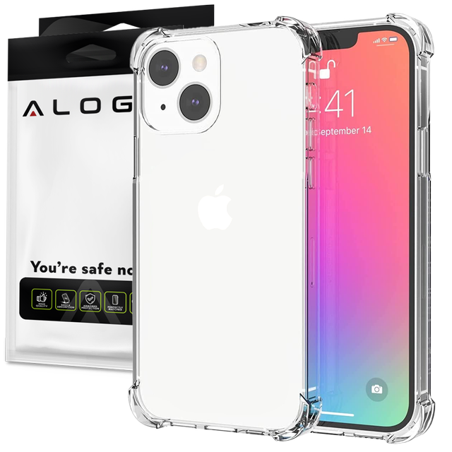 Alogy Etui pancerne na telefon ShockProof do Apple iPhone 14 Przezroczyste