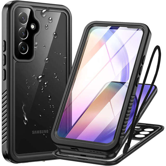 Alogy Etui wodoodporne do Samsung Galaxy A54 360 Pancerne Armor IP68 ze smyczką Czarne