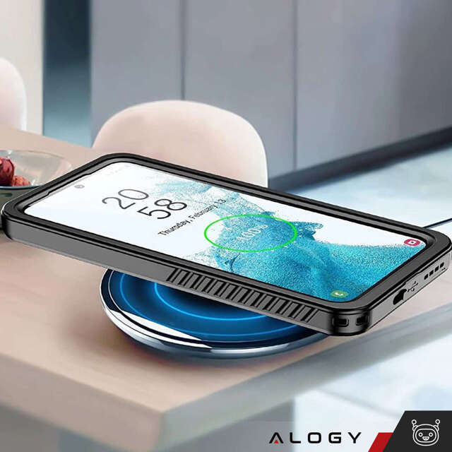 Alogy Etui wodoodporne do Samsung Galaxy A54 360 Pancerne Armor IP68 ze smyczką Czarne