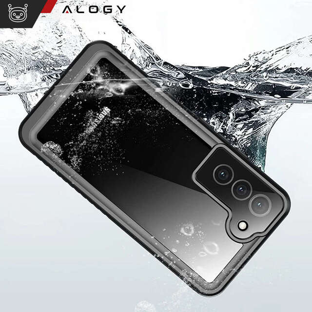 Alogy Etui wodoodporne do Samsung Galaxy S21 FE 360 Pancerne Armor IP68 ze smyczką Czarne