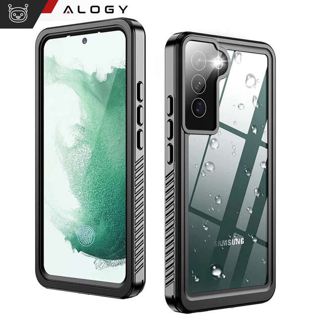 Alogy Etui wodoodporne do Samsung Galaxy S22 360 Pancerne Armor IP68 ze smyczką Czarne