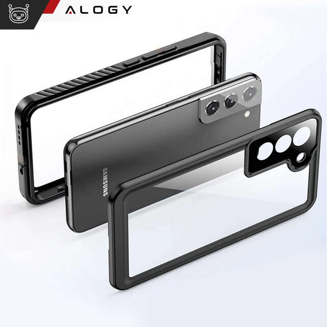 Alogy Etui wodoodporne do Samsung Galaxy S22 360 Pancerne Armor IP68 ze smyczką Czarne