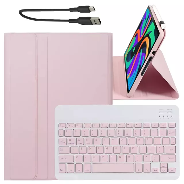 Alogy Etui z klawiaturą do Lenovo Tab M11 10.95" TB330FU / TB330XU klawiatura Bluetooth Różowe