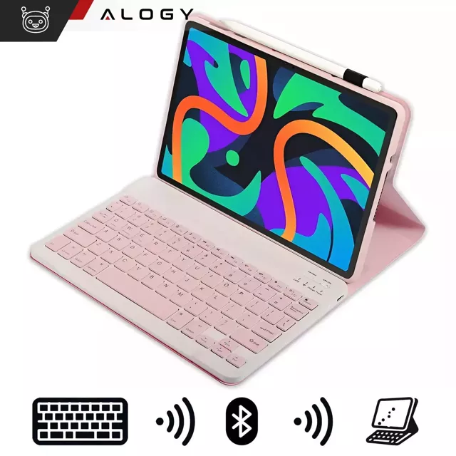 Alogy Etui z klawiaturą do Lenovo Tab M11 10.95" TB330FU / TB330XU klawiatura Bluetooth Różowe