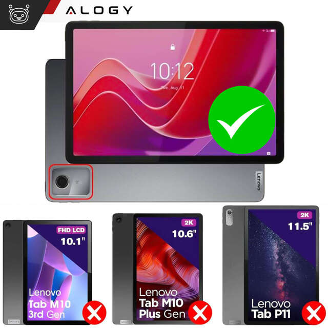 Alogy Etui z klawiaturą do Lenovo Tab M11 10.95" TB330FU / TB330XU klawiatura Bluetooth case Czarne