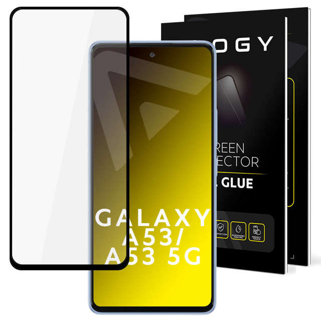 Alogy Full Glue case friendly Szkło hartowane do etui do Samsung Galaxy A53 / A53 5G Czarne