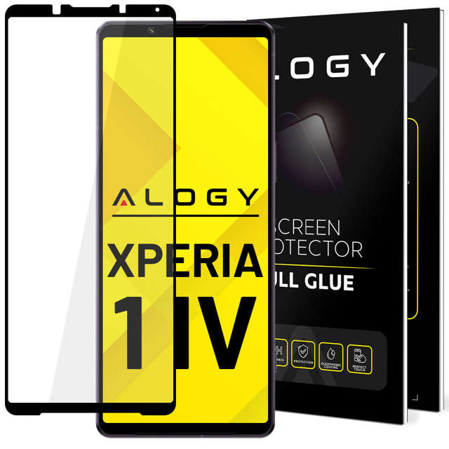 Alogy Full Glue case friendly Szkło hartowane do etui do Sony Xperia 1 IV Czarne