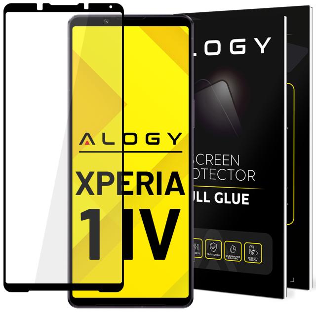 Alogy Full Glue case friendly Szkło hartowane do etui do Sony Xperia 1 IV Czarne