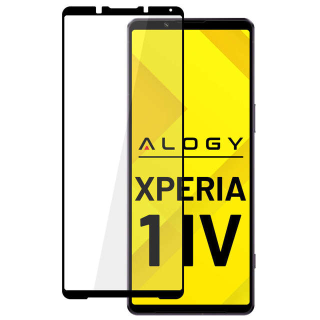 Alogy Full Glue case friendly Szkło hartowane do etui do Sony Xperia 1 IV Czarne