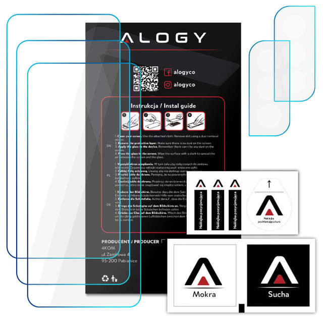 Alogy Glass Pack 3x Szkło hartowane na ekran 9h + 2x Szkło na obiektyw do Samsung Galaxy S22