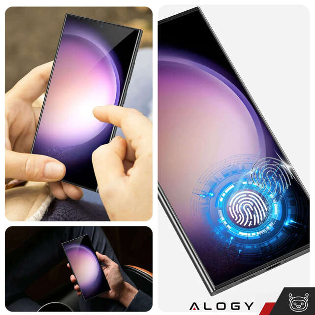 Alogy Glass z lampą UV Glue 2x Szkło hartowane do Samsung Galaxy S24 Ultra na ekran [2szt]