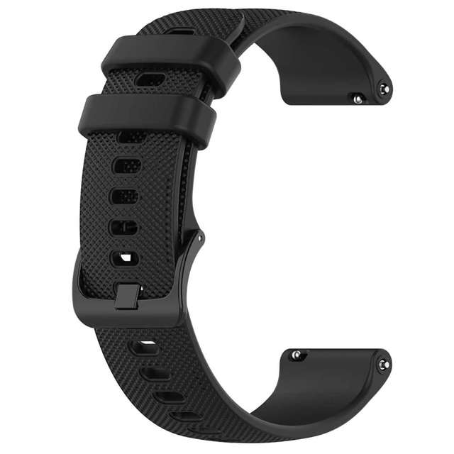 Alogy Gumowy Uniwersalny pasek sportowy Strap do smartwatcha zegarka 18mm Czarny