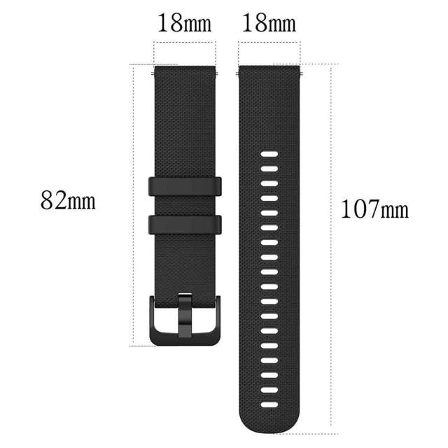 Alogy Gumowy Uniwersalny pasek sportowy Strap do smartwatcha zegarka 18mm Czarny