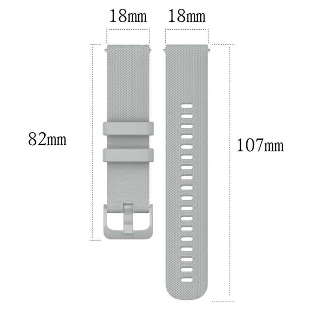 Alogy Gumowy Uniwersalny pasek sportowy Strap do smartwatcha zegarka 18mm Szary