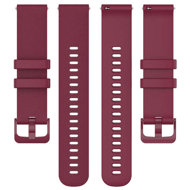 Alogy Gumowy Uniwersalny pasek sportowy Strap do smartwatcha zegarka 18mm bordowy