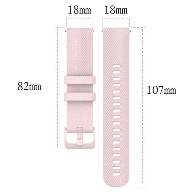 Alogy Gumowy Uniwersalny pasek sportowy Strap do smartwatcha zegarka 18mm różowy