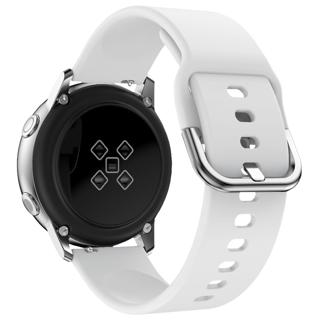 Alogy Gumowy Uniwersalny pasek sportowy soft band do smartwatcha 20mm Biały