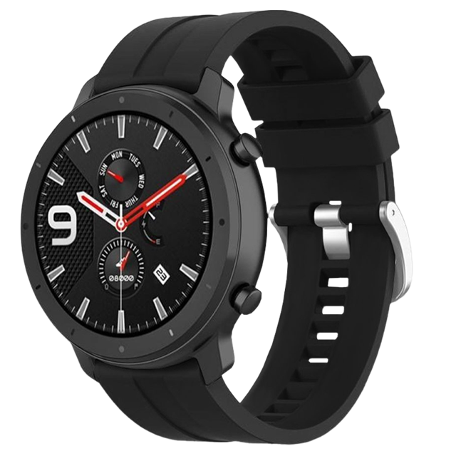 Alogy Gumowy Uniwersalny pasek sportowy soft band do smartwatcha 22mm Czarny