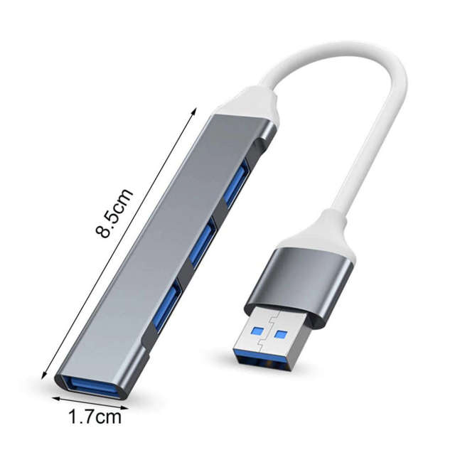 Alogy HUB USB-A na 4 porty USB 3.0 5GB/s Adapter rozdzielnik koncentrator sieciowy