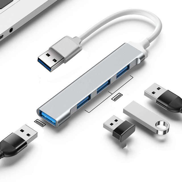 Alogy HUB USB-A na 4 porty USB 3.0 5GB/s Adapter rozdzielnik koncentrator sieciowy