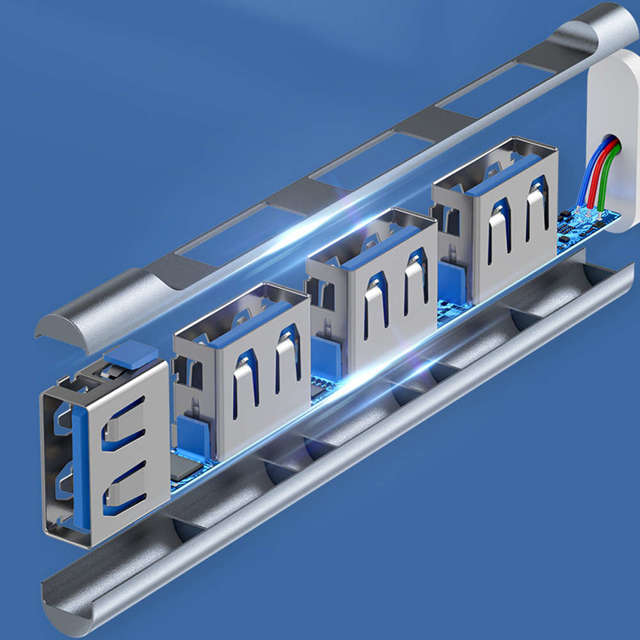 Alogy HUB USB-C na 4 porty USB 3.0 5GB/s Adapter rozdzielnik koncentrator sieciowy