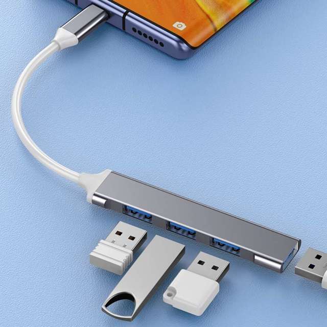 Alogy HUB USB-C na 4 porty USB 3.0 5GB/s Adapter rozdzielnik koncentrator sieciowy