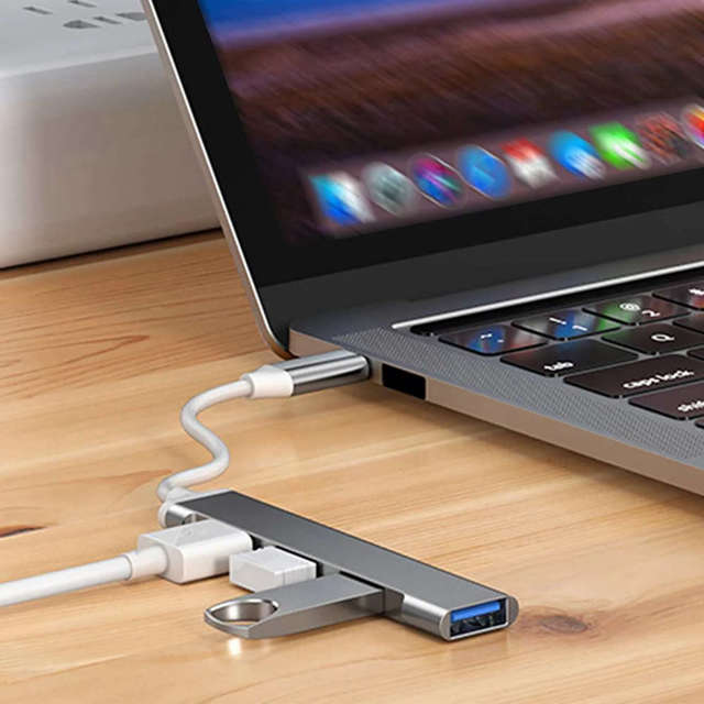 Alogy HUB USB-C na 4 porty USB 3.0 5GB/s Adapter rozdzielnik koncentrator sieciowy