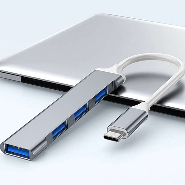 Alogy HUB USB-C na 4 porty USB 3.0 5GB/s Adapter rozdzielnik koncentrator sieciowy