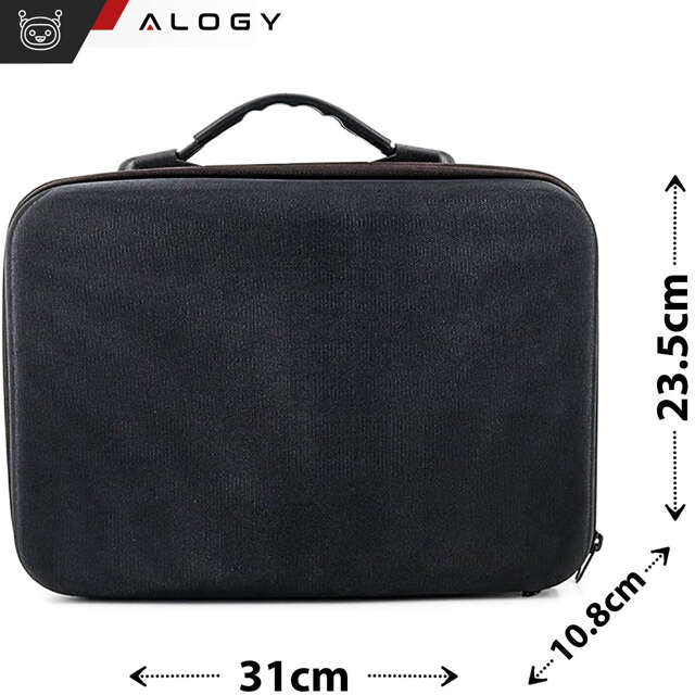 Alogy Hard Case Pokrowiec sztywny kuferek walizka etui do drona DJI Mini 4 Pro / DJI Mini 3 Pro / Mini 3 twarde z paskiem Czarny