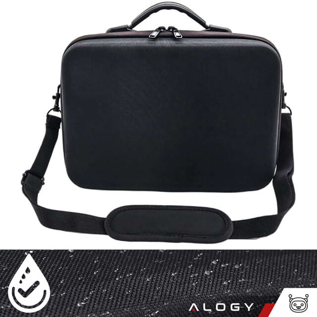 Alogy Hard Case Pokrowiec sztywny kuferek walizka etui do drona DJI Mini 4 Pro / DJI Mini 3 Pro / Mini 3 twarde z paskiem Czarny