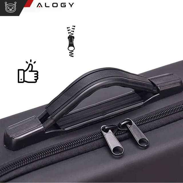 Alogy Hard Case Pokrowiec sztywny kuferek walizka etui do drona DJI Mini 4 Pro / DJI Mini 3 Pro / Mini 3 twarde z paskiem Czarny