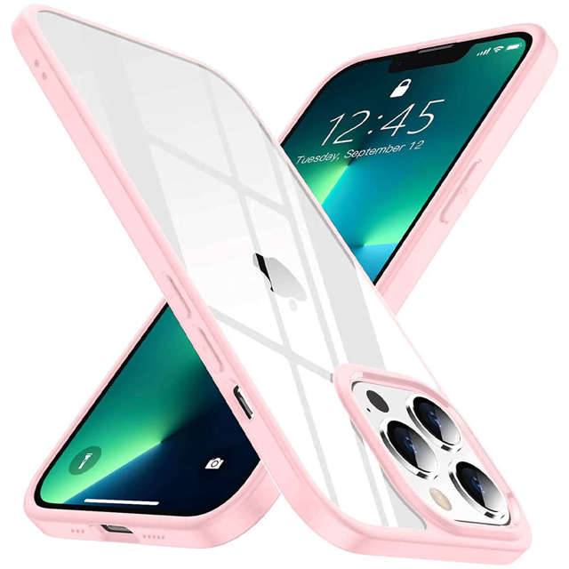 Alogy Hybrid Candy Case Etui ochronne obudowa do Apple iPhone 13 Pro różowo-przezroczyste