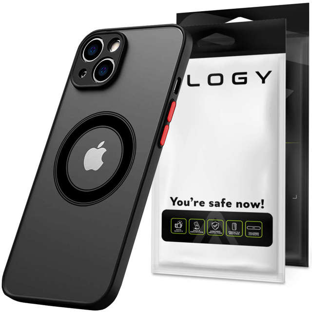 Alogy Hybrid Mag Case do MagSafe Etui do Apple iPhone 14 obudowa z ochroną aparatu Black